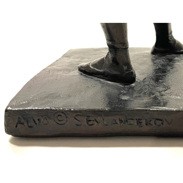 Pink 1980s S Eylanbekov Alva Museum Hand Painted Petite Danseuse Contemporary Bronze Sculpture For Sale - Image 8 of 14