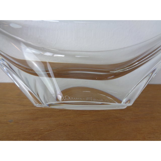 Signed crystal glass bowl by Daum from the 1960s. This piece has an attribution mark, I am sure that it is completely...