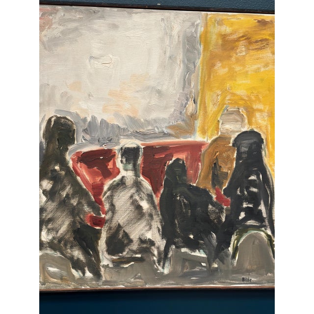 Max Bilde, Figure Composition, 1961, Oil Painting on Canvas, Framed For Sale - Image 4 of 18