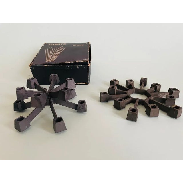 Jens Quistgaard Danish Hjerte Stage Candleholders by Jens Quistgaard for Paro, 1960s, Set of 2 For Sale - Image 4 of 12