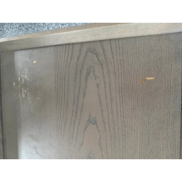 Wood Crate and Barrel Stone Grey Nightstand For Sale - Image 7 of 13