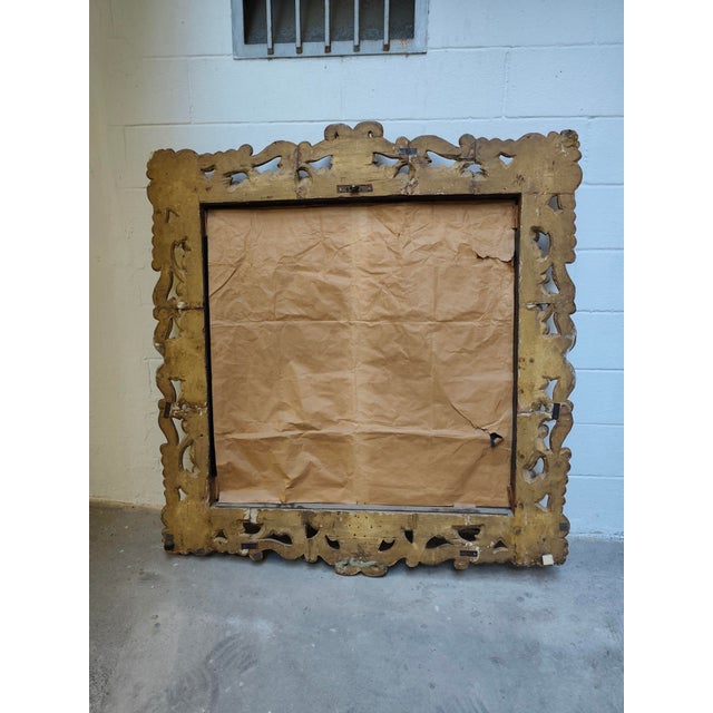17th Century Wooden Mirror in Gold Leaf from a Noble Palace in Rome, 1680 For Sale - Image 12 of 13