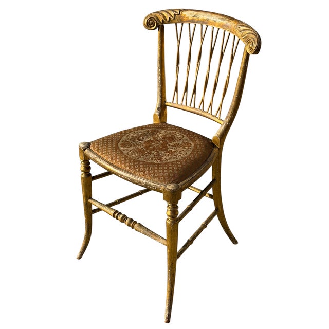 1920s Antique French Giltwood Twig Ballroom Chair For Sale - Image 5 of 5