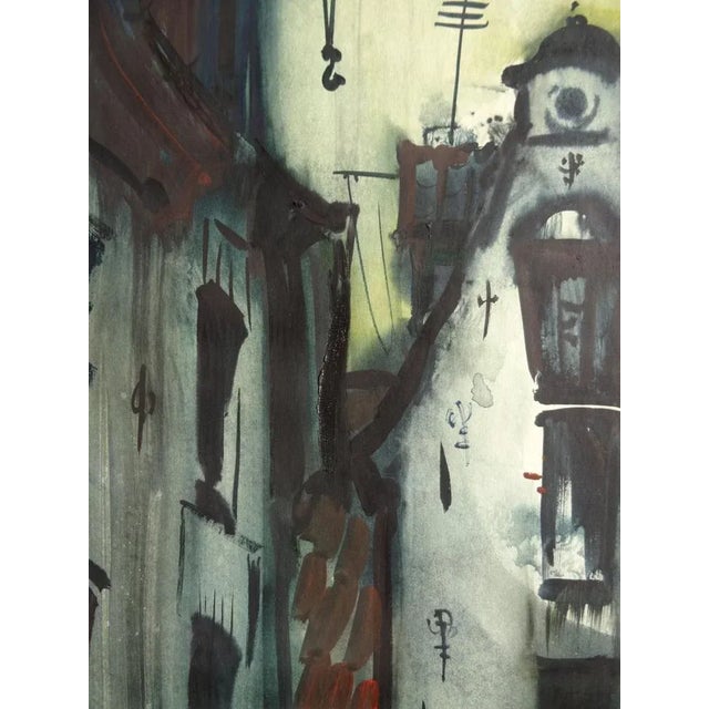Modern Janis Brekte, Warehouses, 1979, Watercolor on Paper For Sale - Image 3 of 5