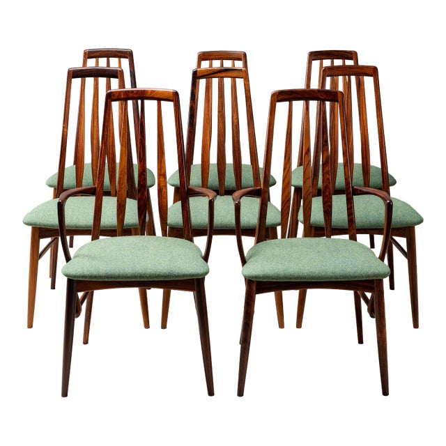 1960s Set of 8 Hornslet Rosewood Dining Chairs For Sale