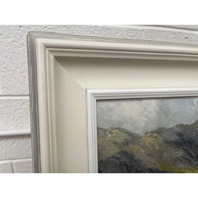Contemporary Charles Wyatt Warren, Mountain Lake Landscape Impasto Oil Painting by 20th Century British Artist, Mid-20th Century For Sale - Image 3 of 13