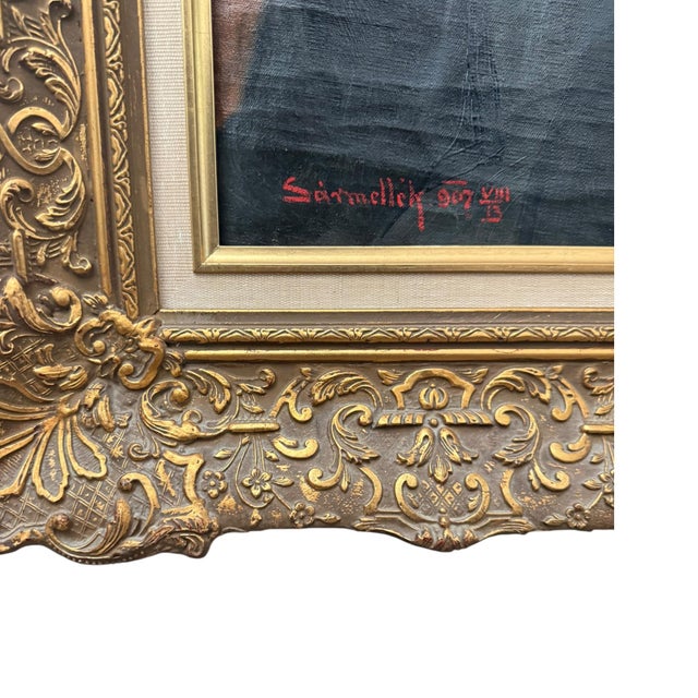 Pair of Signed Hungarian Portrait Paintings Attributed to F. Petkó Zsigmond, Dated 1906–1907 For Sale - Image 16 of 18