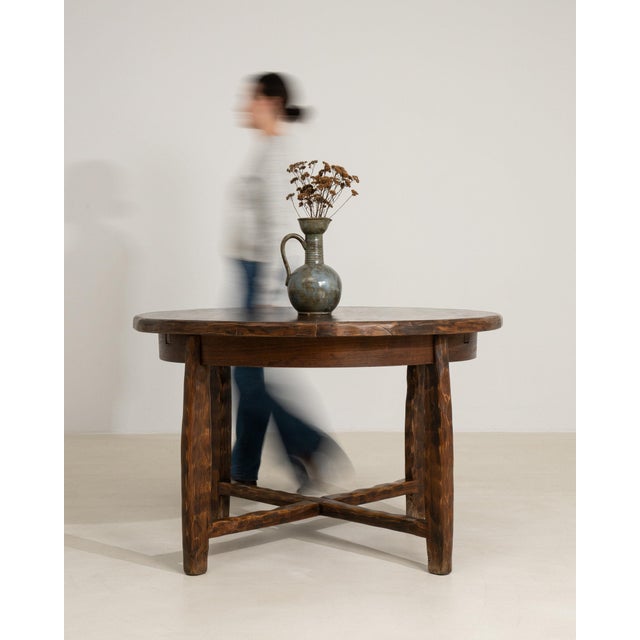 Mid 20th Century France Brown Wood Dining Table For Sale In Greensboro - Image 6 of 11