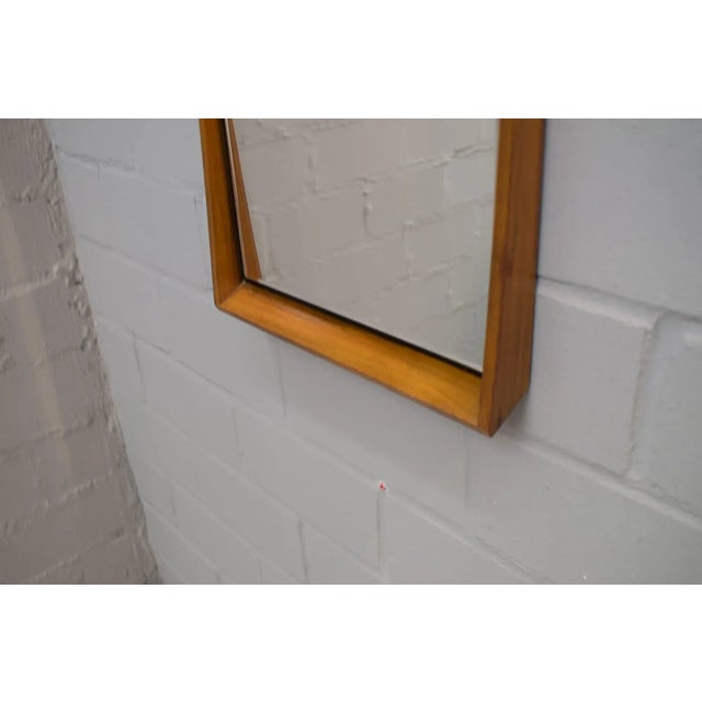 Mid-Century Scandinavian Modern Wooden Wall Mirror, 1960s For Sale - Image 6 of 9