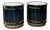 Pair of Oversized Round Bamboo and Rattan Nightstands or Accent Tables For Sale