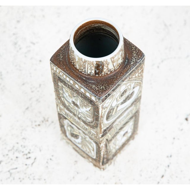 Mid-Century Modern Mid Century Modern Ceramic Vase Royal Copenhagen Nils Thorsson Baca 719 Fajance For Sale - Image 3 of 12