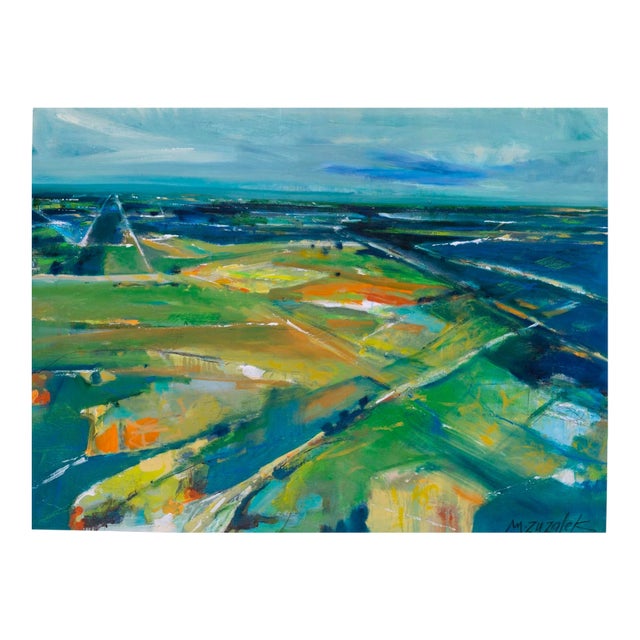"Destination" Contemporary Abstract Landscape Giclee Print on Canvas Free Shipping For Sale