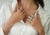 VRJewels 3.74ct Pear Shape Emerald Diamond Double Halo Cocktail Ring 18k Gold Size 4 For Sale - Image 12 of 18