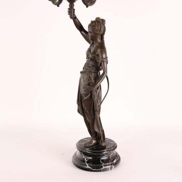 Antique Candelabra in Bronze For Sale - Image 10 of 14