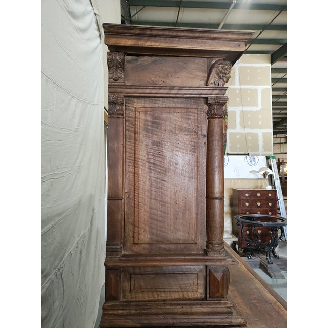 Wood 18th Century French Provincial Walnut Buffet À Deux Corps, Renaissance Style, Circa 1760 For Sale - Image 7 of 18