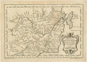 Antique Map of Northern China and Eastern Russia by Bellin, 1757
