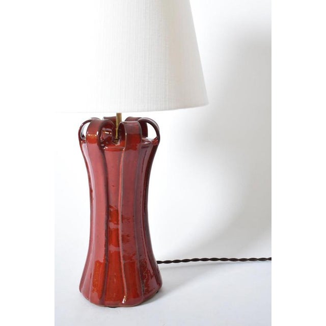 Red Ceramic Kasaï Henry Lamp from Barracuda Editions For Sale - Image 4 of 5