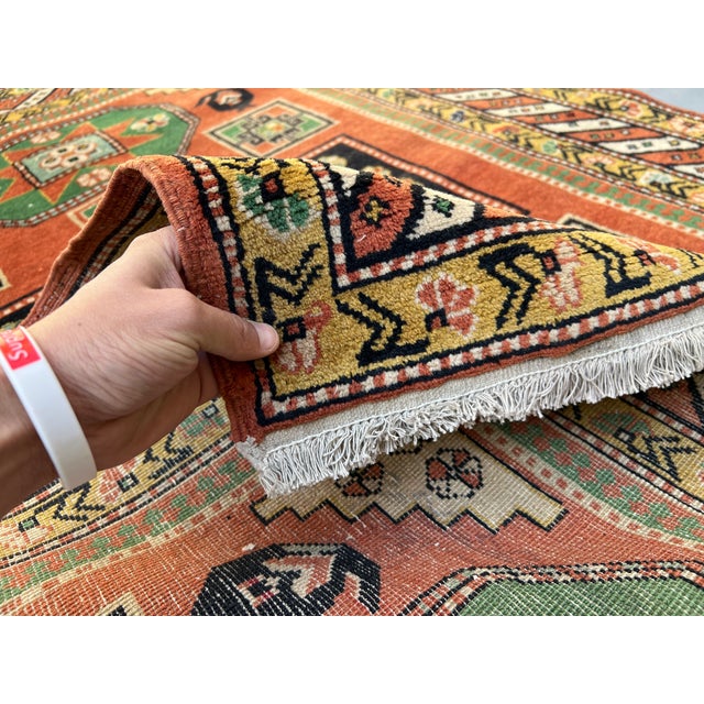 Hand-Knotted Kazak Sevan Star Triple Medallion Tribal Rug - 5'0" X 3'10" For Sale - Image 12 of 12