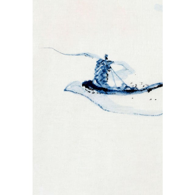Hokusai's Mount Fuji and Boat, Vintage Japanese Art Print, 18" X 24" For Sale - Image 4 of 9