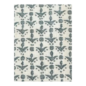 Chelsea Textiles "Cupid" Fabric Antique Blue 1 7/8 Yards