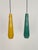 Italian Murano Glass Pendants in Green and Yellow from Vistosi, 1970s, Set of 2 For Sale - Image 4 of 15