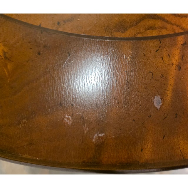 Mid 20th Century Baker Furniture Round Fruit Wood and Mahogany Bronze Mounts Claw Feet Gueridon Side Tables - Set of 2 For Sale - Image 11 of 18