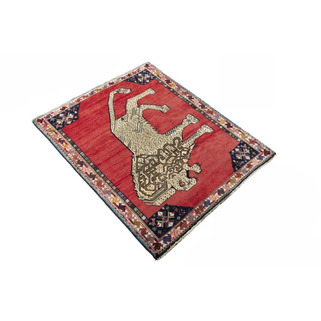 Mid-Century Modern Hand-Knotted Gabbeh Nomad Rug For Sale - Image 3 of 11