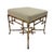 Mid-Century Modern Small Metal Stools with Golden Bamboo Finish, 1970s, Set of 2 For Sale - Image 3 of 6