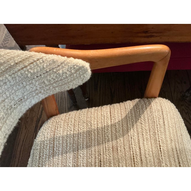 Wood Vintage MCM Puck Armchair by Yngve Ekstom For Sale - Image 7 of 12