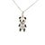 A charming panda pendant crafted in 18k white gold. The design features a playful panda with black and white detailing,...
