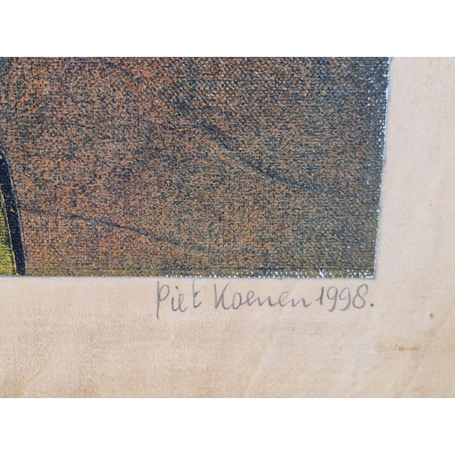 Piet Koenen, Modern Surrealist Composition, Silkscreen & Mixed Media, 1990s For Sale - Image 7 of 13