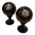 Victorian Carpet Balls on Stands With Sterling Silver Plaques -a Pair For Sale