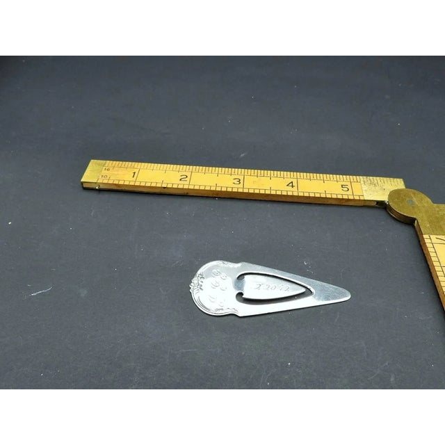 Vintage 1970s S. Kirk & Son Sterling Silver Floral Scrolls Bookmark Clip Monograms For Sale - Image 4 of 5