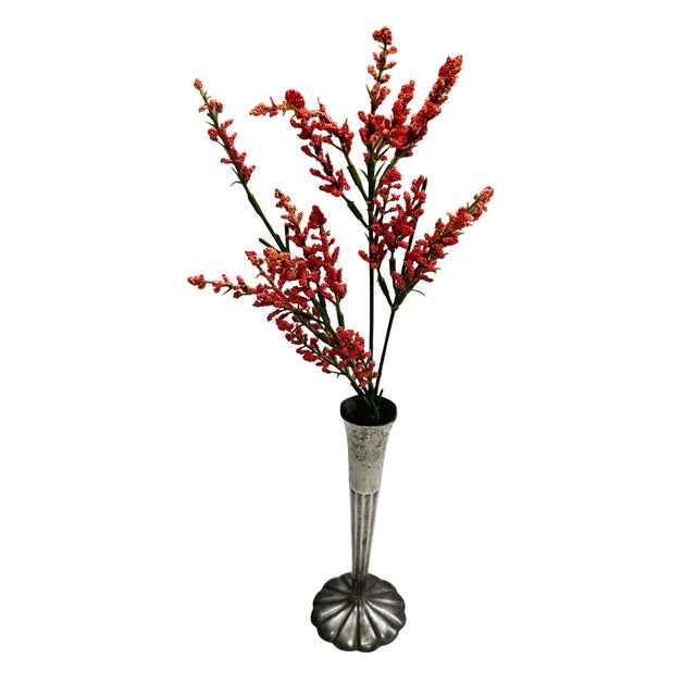An elegant Danish Art Deco pewter bud vase by celebrated designer Just Andersen (1884–1943), model 765, dating to the...