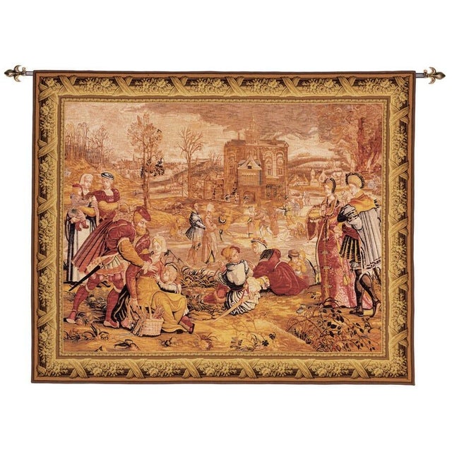 One of a set of twelve tapestries known as the 'Lucas Months', originally woven at the Royal Gobelins Manufactory. This...