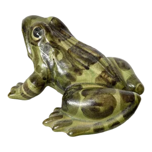 Vintage Green Ceramic Frog