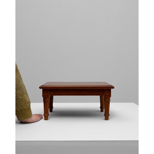 20th Century French Wooden Pedestal Table With Geometric Top For Sale - Image 17 of 18