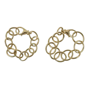Gold Oval Link Bracelet Large