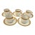 Vintage C.Ahrenfeldt Limoges 24kt Gold Rim Set of 5 Demitasse Cup/Saucer Set - 10 pcs For Sale