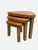 Wood Triangular Oak Nesting Tables by Pierre Chapo, 1970s, Set of 3 For Sale - Image 7 of 10