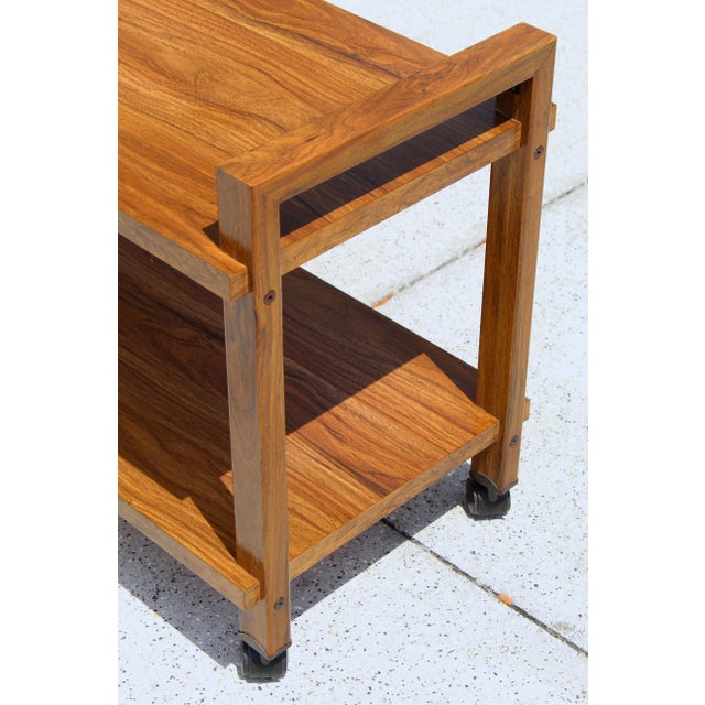 Mid-Century Modern Two-Tier Bar / Tv Cart by Gusdorf For Sale - Image 9 of 11