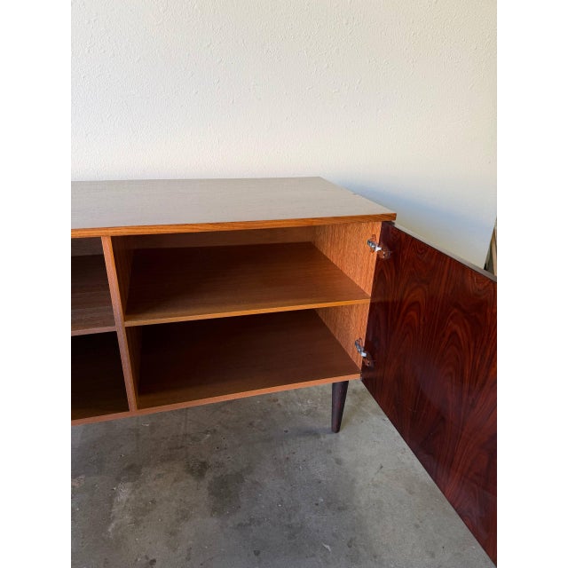 Wood Mid-Century Modern Rosewood Credenza - Danish Low Sideboard, 1960s For Sale - Image 7 of 10