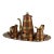 R. Martinez Mexican Brass & Copper Tea Service Set For Sale