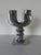 An iconic vintage sculptural double candle holder designed by renowned artist Don Drumm. Crafted from solid cast aluminum,...