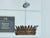 Mid 20th Century Mid 20th Century Spanish Gilt Metal Semi-Flush Crown Chandelier with Curving Foliage For Sale - Image 5 of 12