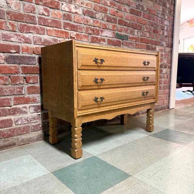 Henning Kjaernulf Danish Carved Oak Chest by Henning Kjærnulf, Attributed For Sale - Image 4 of 9