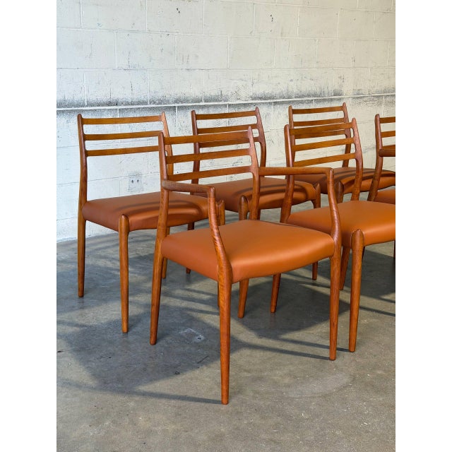 In Style of j.l. Moller Teak Model 78 and 62 Dining Chairs Set of 6 Danish Mid-Century Modern 1960s For Sale - Image 13 of 13