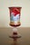 Mid 20th Century Vintage Italian Murano Hand Enameled Ruby Glass Chalice For Sale - Image 5 of 9