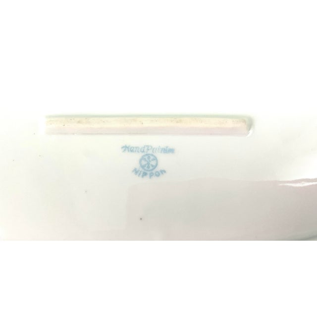 Late 19th Century Antique Nippon-Hand Painted Gold-Relish/Cracker,sandwich Narrow, Oval Porcelain Platter For Sale - Image 5 of 5