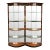 Henredon Lacquered Mahogany Bunching Curio Display Cabinets, a Pair For Sale